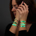 Sarcelle | Argent | Bracelet Cascade de Verre Luciole